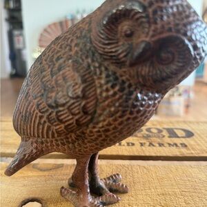 Vintage Brown Owl Figurine
